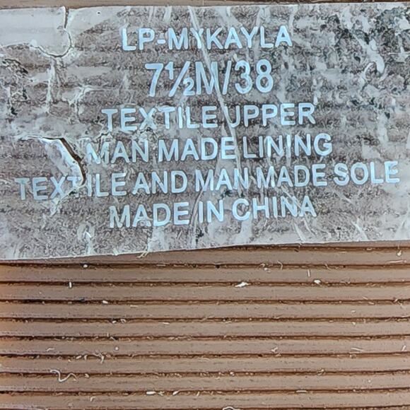 Lucky Brand Wedge Sandals Women 7.5M Kayla Pink Canyon Clay Ombre Stripe Cork - Picture 9 of 10